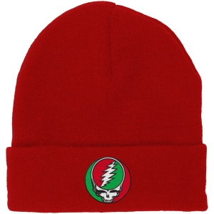 Grateful Dead - Steal Your Face Red/Green Red Beanie Hat in der Gruppe MERCHANDISE / Merch / Kommande / Pop-Rock bei Bengans Skivbutik AB (5671102)