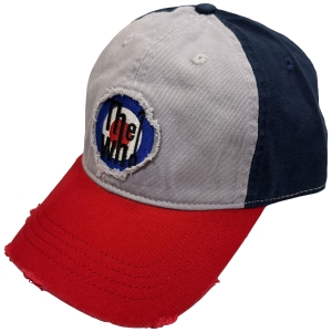 The Who - Target Logo Tricolor Grey/Navy/Red Baseball Cap in der Gruppe MERCHANDISE / Kappe /  /  bei Bengans Skivbutik AB (5671128)