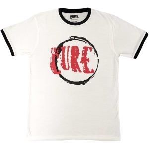 The Cure - Circle Logo Ringer Uni Wht T-Shirt in der Gruppe MERCHANDISE / T-shirt / Kommande / Pop-Rock bei Bengans Skivbutik AB (5671145r)