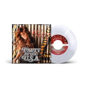 Miley Cyrus - Party In The U.S.A. (Clear/Glitter Vinyl/Single) in der Gruppe VINYL / Kommande / Pop-Rock bei Bengans Skivbutik AB (5672182)