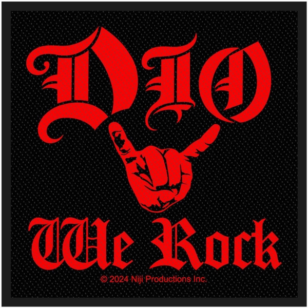 Dio - We Rock Standard Patch in der Gruppe MERCHANDISE / Stoffaufnäher / / bei Bengans Skivbutik AB (5673983)