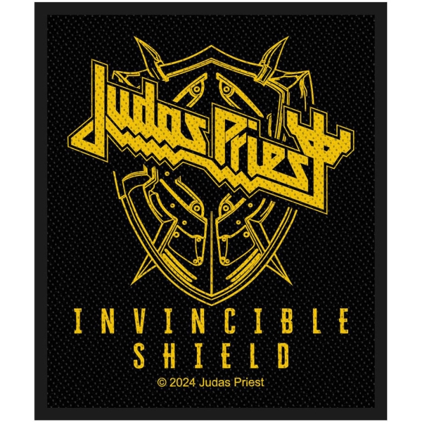 Judas Priest - Invincible Shield Standard Patch in der Gruppe MERCHANDISE / Stoffaufnäher / / bei Bengans Skivbutik AB (5673984)