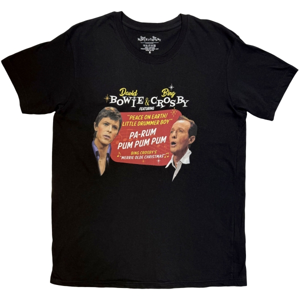 David Bowie & Bing Crosby - Little Drummer Boy Uni Bl T-Shirt in der Gruppe MERCHANDISE / T-shirt / Nyheter / Pop-Rock bei Bengans Skivbutik AB (5673991r)
