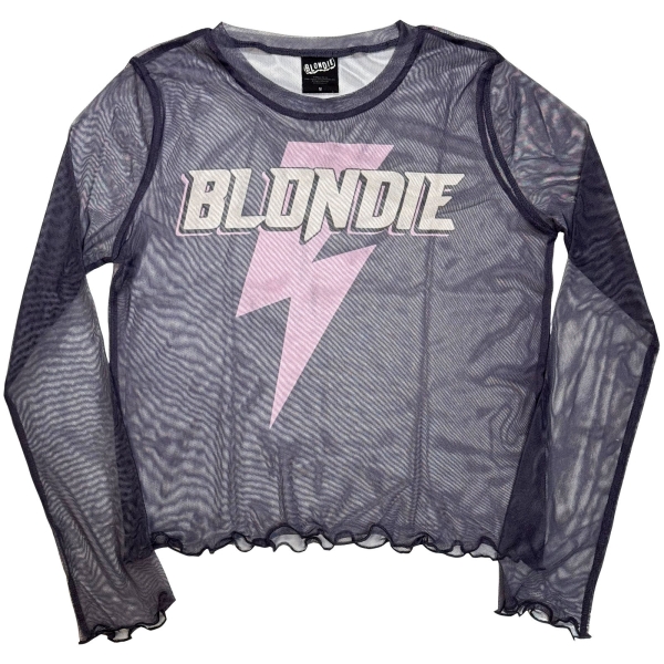 Blondie - Lightning Strike Lady Purp Mesh Crop in der Gruppe MERCHANDISE / T-shirt / Nyheter / Pop-Rock bei Bengans Skivbutik AB (5673992r)