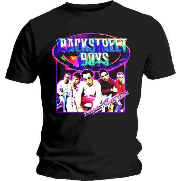 Backstreet Boys - Larger Than Life Uni Bl T-Shirt in der Gruppe MERCHANDISE / T-shirt / Nyheter / Pop-Rock bei Bengans Skivbutik AB (5673994r)
