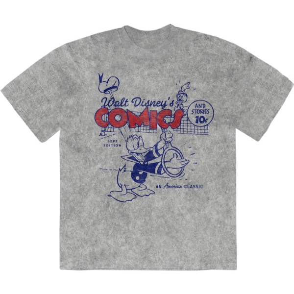 Disney - Donald An American Classic Stone Wash Uni Grey T-Shirt in der Gruppe MERCHANDISE / T-shirt / Nyheter / Film-Musikal bei Bengans Skivbutik AB (5673996r)