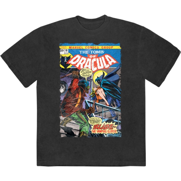 Marvel Comics - Tomb Of Dracula Stone Wash Uni Bl T-Shirt in der Gruppe MERCHANDISE / T-shirt / Nyheter / Film-Musikal bei Bengans Skivbutik AB (5674011r)