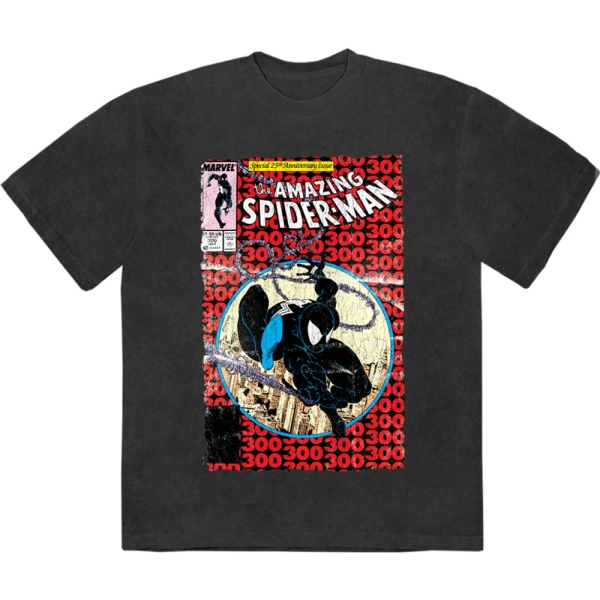 Marvel Comics - Amazing Spider-Man 25Th Anni Stone Wash Uni Bl T-Shirt in der Gruppe MERCHANDISE / T-shirt / Nyheter / Film-Musikal bei Bengans Skivbutik AB (5674014r)