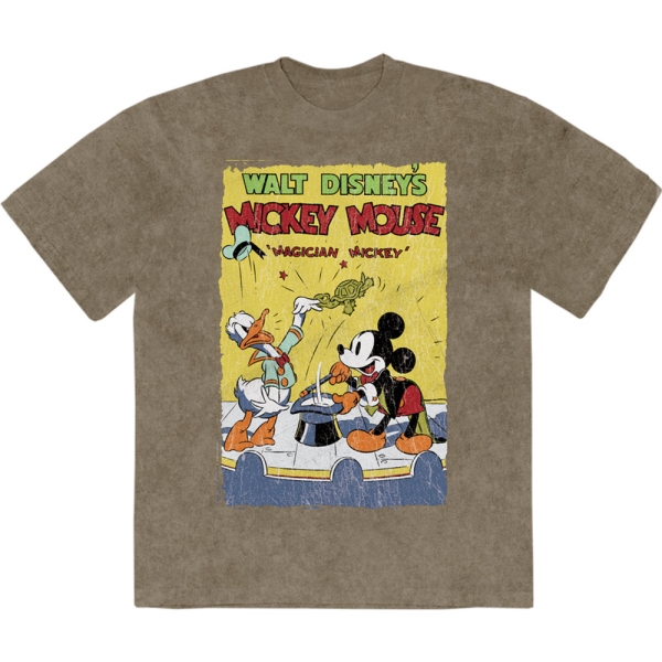 Disney - Mickey Magician Stone Wash Uni Green T-Shirt in der Gruppe MERCHANDISE / T-shirt / Nyheter / Film-Musikal bei Bengans Skivbutik AB (5674019r)