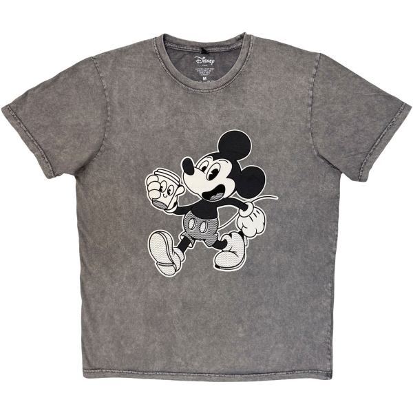 Disney - Mickey Vintage Walk Stone Wash Uni Grey T-Shirt in der Gruppe MERCHANDISE / T-shirt / Nyheter / Film-Musikal bei Bengans Skivbutik AB (5674022r)