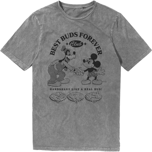 Disney - Mm Best Buds Forever Club Stone Wash Uni Grey T-Shirt in der Gruppe MERCHANDISE / T-shirt / Nyheter / Film-Musikal bei Bengans Skivbutik AB (5674023r)