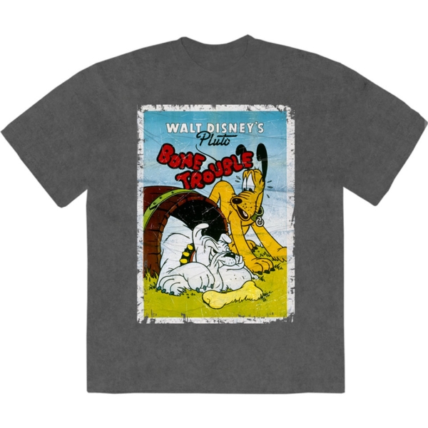 Disney - Pluto Bone Trouble Stone Wash Uni Char T-Shirt in der Gruppe MERCHANDISE / T-shirt / Nyheter / Film-Musikal bei Bengans Skivbutik AB (5674031r)