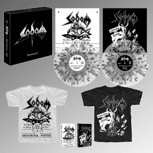 Sodom - Demonized (2 Lp Splatter Vinyl, Mc, in der Gruppe VINYL / Kommande / Hårdrock bei Bengans Skivbutik AB (5674110)