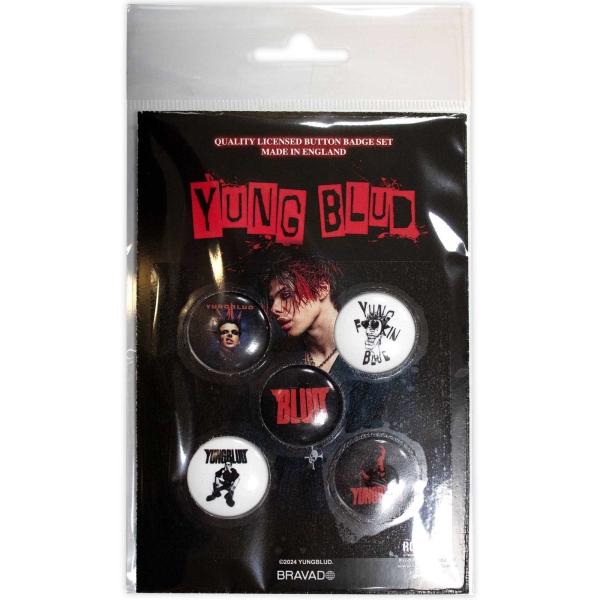 Yungblud - Logos Button Badge Pack in der Gruppe MERCHANDISE / Pin-Button Badge / / bei Bengans Skivbutik AB (5674319)
