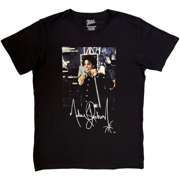 Michael Jackson - Signature Uni Bl T-Shirt in der Gruppe MERCHANDISE / T-shirt / Nyheter / Pop-Rock bei Bengans Skivbutik AB (5674539r)