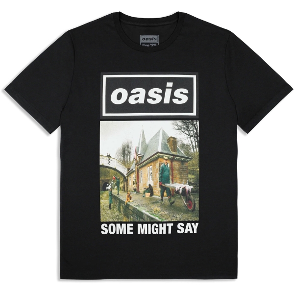 Oasis - Some Might Say Single Cover Bl T-Shirt in der Gruppe MERCHANDISE / T-shirt / Nyheter / Pop-Rock bei Bengans Skivbutik AB (5674554r)