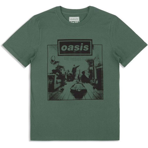 Oasis - Definitely Maybe Frame Green T-Shirt in der Gruppe MERCHANDISE / T-shirt / Nyheter / Pop-Rock bei Bengans Skivbutik AB (5674565r)