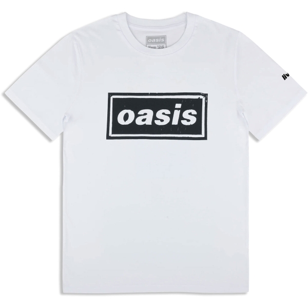 Oasis - Stencil Logo Wht T-Shirt in der Gruppe MERCHANDISE / T-shirt / Nyheter / Pop-Rock bei Bengans Skivbutik AB (5674567r)