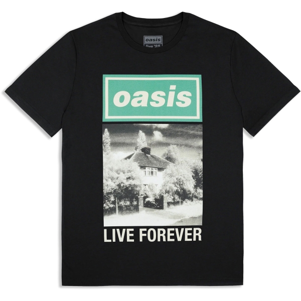 Oasis - Live Forever Single Cover Bl T-Shirt in der Gruppe MERCHANDISE / T-shirt / Nyheter / Pop-Rock bei Bengans Skivbutik AB (5674569r)