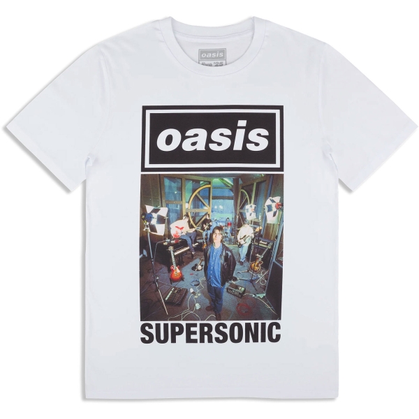 Oasis - Supersonic Single Cover Wht T-Shirt in der Gruppe MERCHANDISE / T-shirt / Nyheter / Pop-Rock bei Bengans Skivbutik AB (5674573r)
