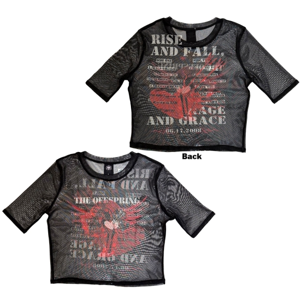 Offspring - Rise & Fall Lady Bl Mesh Crop T-Shirt in der Gruppe MERCHANDISE / T-shirt / Nyheter / Punk bei Bengans Skivbutik AB (5674574r)