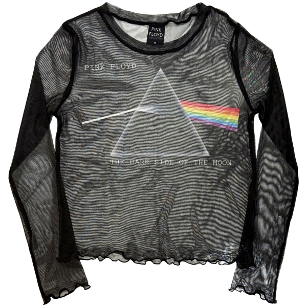 Pink Floyd - Dsotm Courier Lady Bl Mesh Crop T-Shirt in der Gruppe MERCHANDISE / T-shirt / Nyheter / Pop-Rock bei Bengans Skivbutik AB (5674576r)