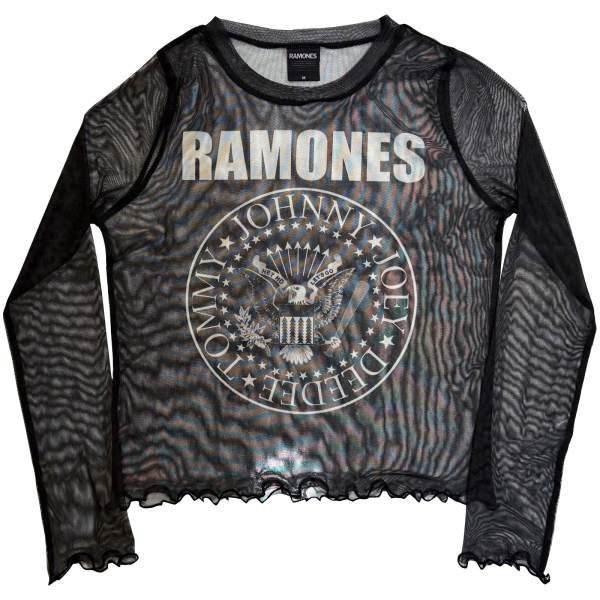 Ramones - Presidential Seal Lady Bl Mesh Crop T-Shirt in der Gruppe MERCHANDISE / T-shirt / Nyheter / Punk bei Bengans Skivbutik AB (5674579r)