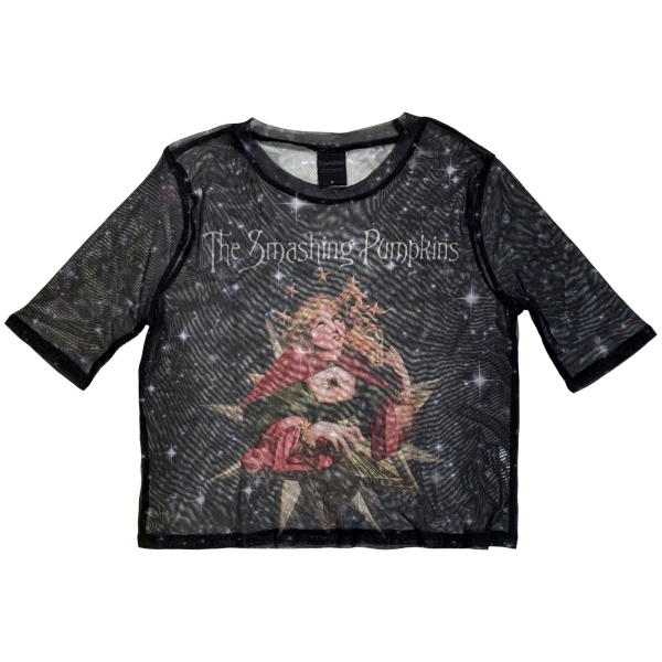 The Smashing Pumpkins - Mellon Collie Art 3 Lady Bl Mesh Crop T-Shirt in der Gruppe MERCHANDISE / T-shirt / Nyheter / Pop-Rock bei Bengans Skivbutik AB (5674591r)
