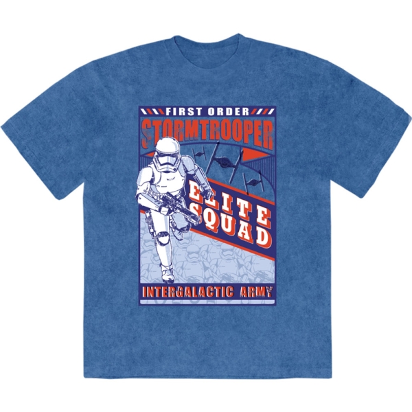 Star Wars - First Order Elite Squad Stone Wash Uni Denim T-Shirt in der Gruppe MERCHANDISE / T-shirt / Nyheter / Film-Musikal bei Bengans Skivbutik AB (5674594r)