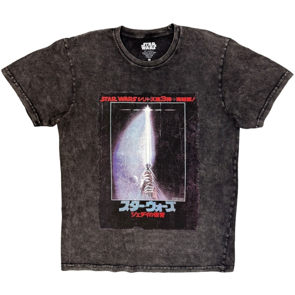 Star Wars - Rotj Japanese Poster Stone Wash Uni Char T-Shirt in der Gruppe MERCHANDISE / T-shirt / Nyheter / Film-Musikal bei Bengans Skivbutik AB (5674601r)