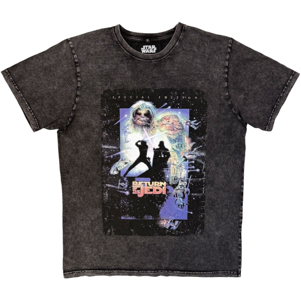 Star Wars - Rotj Silhouette Stone Wash Uni Bl T-Shirt in der Gruppe MERCHANDISE / T-shirt / Nyheter / Film-Musikal bei Bengans Skivbutik AB (5674603r)