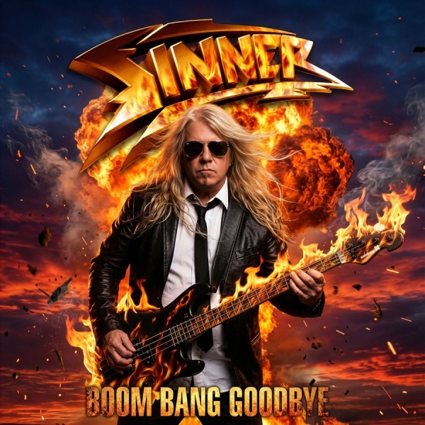 Sinner - Boom Bang Goodbye (Blue Marble) in der Gruppe VINYL / Kommande / Hårdrock bei Bengans Skivbutik AB (5674906)