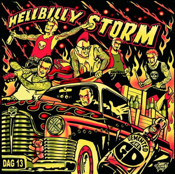 Demented Are Go - Hellbilly Storm (Bone Vinyl Lp) in der Gruppe VINYL / Kommande / Pop-Rock bei Bengans Skivbutik AB (5675250)