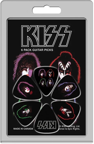 Kiss - Faces - Guitar Picks (6 Pack) in der Gruppe MERCHANDISE / Merch / Hårdrock bei Bengans Skivbutik AB (5675511)