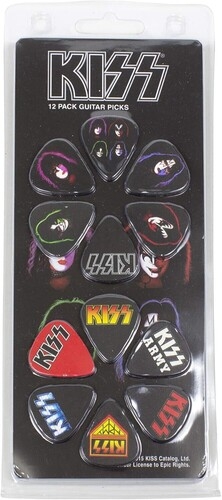 Kiss - Guitar Picks (12 Pack) in der Gruppe MERCHANDISE / Merch / Hårdrock bei Bengans Skivbutik AB (5675512)