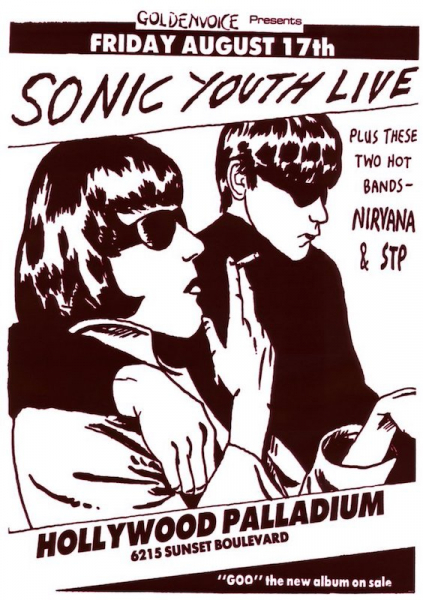 Sonic Youth - Hollywood 91,5 X 61 Cm in der Gruppe MERCHANDISE / Poster / Pop-Rock bei Bengans Skivbutik AB (5676220)