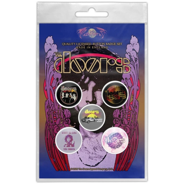 The Doors - Button Badge Pack: Jim Morrison in der Gruppe MERCHANDISE / Pin-Button Badge /  /  bei Bengans Skivbutik AB (5676443)