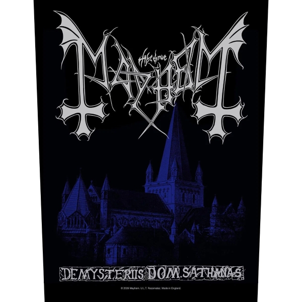 Mayhem - Back Patch: De Mysteriis Dom Sathanas in der Gruppe MERCHANDISE / Stoffaufnäher / / bei Bengans Skivbutik AB (5676454)