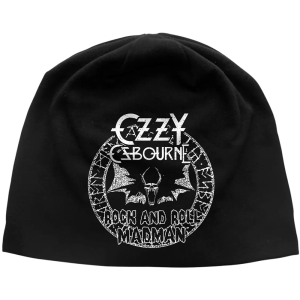 Ozzy Osbourne - Unisex Beanie Hat: Rock N Roll Madman Jd Print (Black) in der Gruppe MERCHANDISE / Merch / Kommande / Hårdrock bei Bengans Skivbutik AB (5676474)