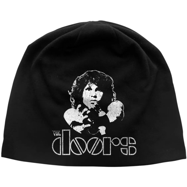 The Doors - Unisex Beanie Hat: Jim Morrison Jd Print (Black) in der Gruppe MERCHANDISE / Merch / Kommande / Pop-Rock bei Bengans Skivbutik AB (5676476)