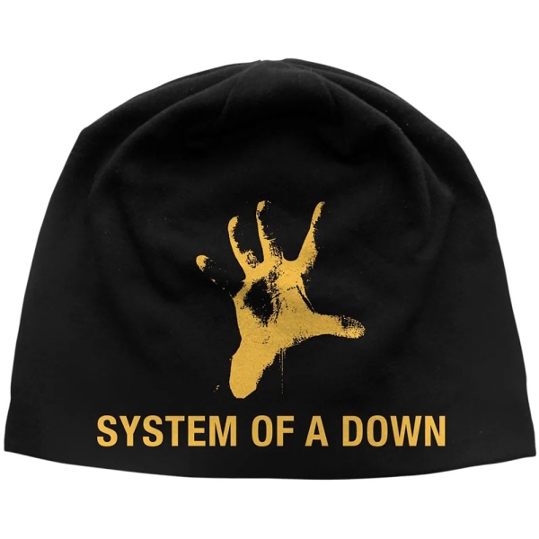 System Of A Down - Unisex Beanie Hat: Hand Jd Print (Black) in der Gruppe MERCHANDISE / Merch / Kommande / Hårdrock bei Bengans Skivbutik AB (5676477)