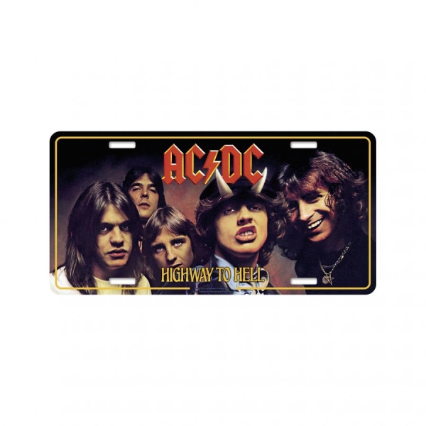 Ac/Dc - Number Plate Highway To Hell (30,5 in der Gruppe MERCHANDISE / Merch / Nyheter / Hårdrock bei Bengans Skivbutik AB (5676491)