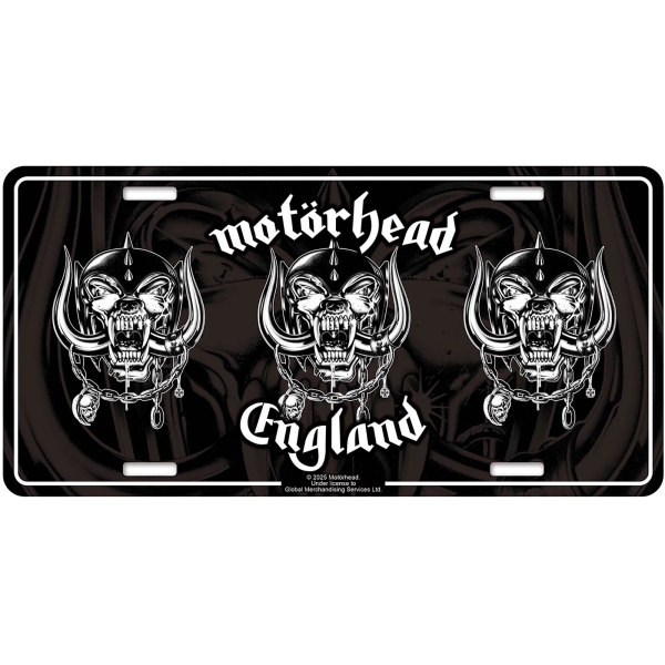 Motorhead - Number Plate: England in der Gruppe MERCHANDISE / Merch / Kommande / Hårdrock bei Bengans Skivbutik AB (5676495)