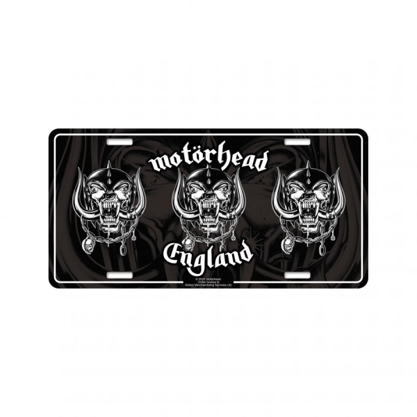 Motorhead - Number Plate England (30,5 X 15 Cm) in der Gruppe MERCHANDISE / Merch / Nyheter / Hårdrock bei Bengans Skivbutik AB (5676495)