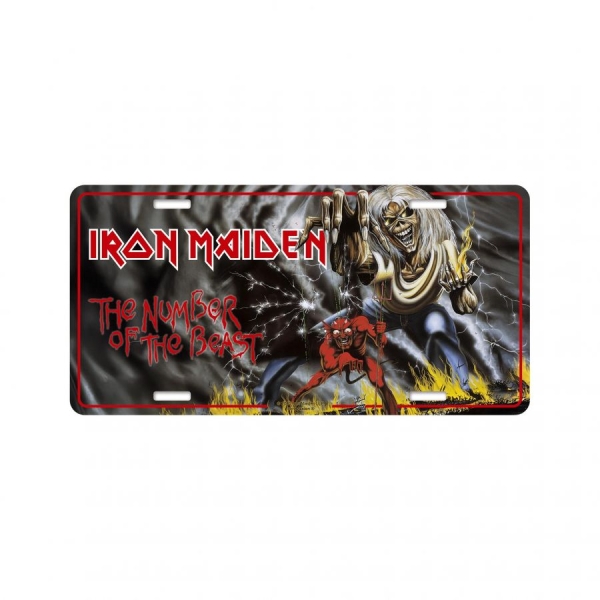 Iron Maiden - Number Plate Number Of The Beast (3 in der Gruppe MERCHANDISE / Merch / Kommande / Hårdrock bei Bengans Skivbutik AB (5676498)