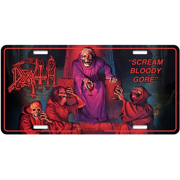Death - Number Plate: Scream Bloody Gore in der Gruppe MERCHANDISE / Merch / Kommande / Hårdrock bei Bengans Skivbutik AB (5676505)