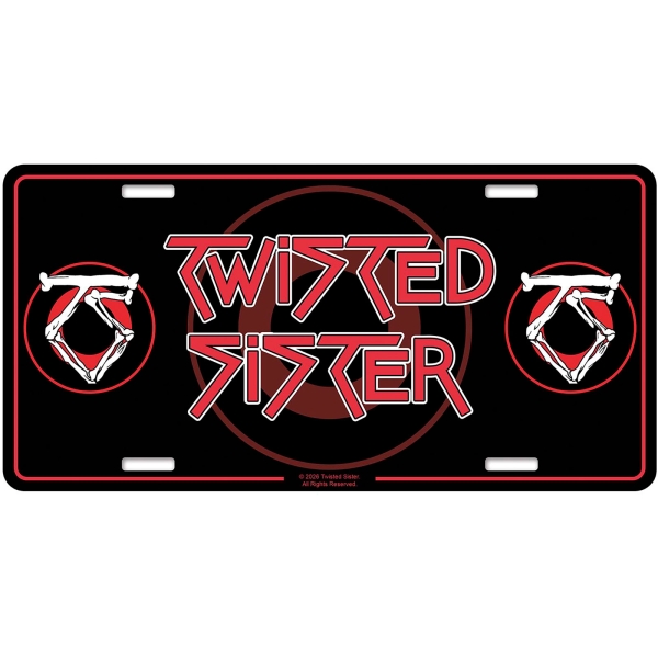 Twisted Sister - Number Plate: Logo in der Gruppe MERCHANDISE / Merch / Kommande / Hårdrock bei Bengans Skivbutik AB (5676508)