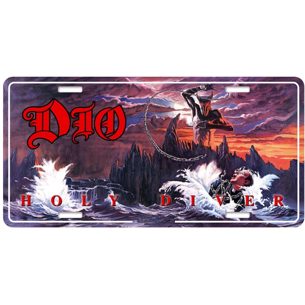 Dio - Number Plate: Holy Diver in der Gruppe MERCHANDISE / Merch / Kommande / Hårdrock bei Bengans Skivbutik AB (5676509)