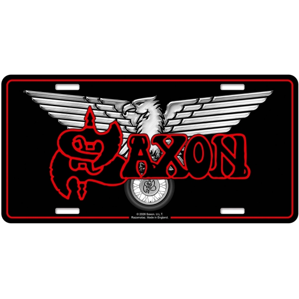 Saxon - Number Plate: Wheels Of Steel in der Gruppe MERCHANDISE / Merch / Kommande / Hårdrock bei Bengans Skivbutik AB (5676519)