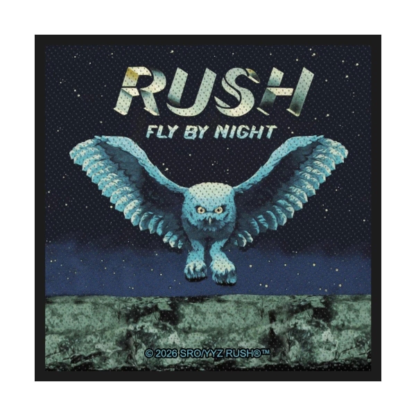 Rush - Standard Woven Patch: Fly By Night in der Gruppe MERCHANDISE / Stoffaufnäher / / bei Bengans Skivbutik AB (5676541)